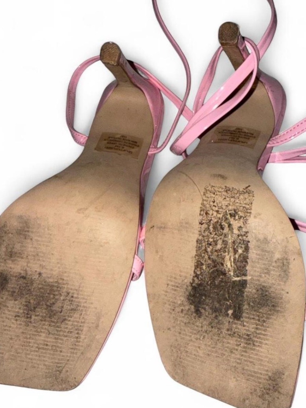 Steve Madden Barbie Pale Pink Kyrah Lace Up Sandal Heels - Picture 4 of 4